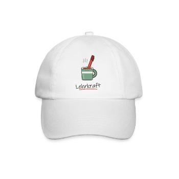 Kaffee mit Rotstift für Lehrer und Lehrerinnen - Baseballkappe - Weiß/Weiß - Vorne