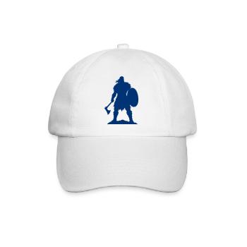 Wikinger Kämpfer Silhouette - Baseballkappe - Weiß/Weiß - Vorne