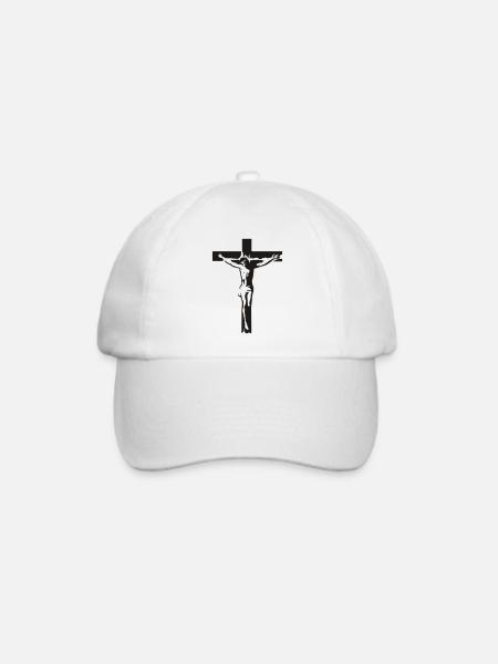 Jesus 02 - Baseballkappe - Weiß/Weiß