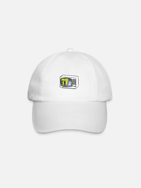 Stukke TV - Baseballkappe - Weiß/Weiß