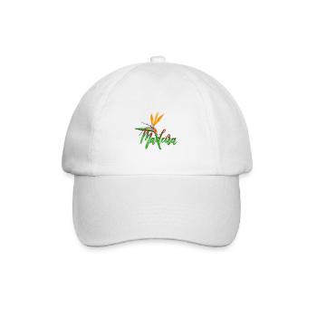Madeira Portugal Strand Souvenir Handlettering - Baseballkappe - Weiß/Weiß - Vorne