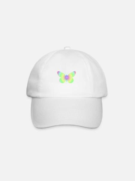 Schmetterling 2 - Baseballkappe - Weiß/Weiß