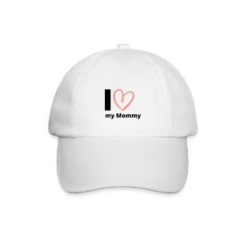 I Love my Mommy - Muttertag Geschenkidee Mom Mama - Baseballkappe - Weiß/Weiß - Vorne