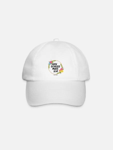 NEN SCHEISS MUSS ICH - Baseballkappe - Weiß/Weiß