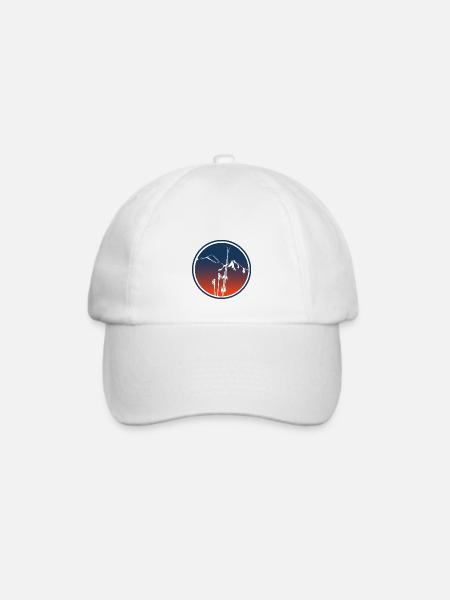 Bergalpen Ski leewarddesign - Baseballkappe - Weiß/Weiß