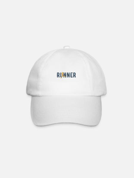 Runner Laufen Joggen Läuferin Trainieren Fitness - Baseballkappe - Weiß/Weiß