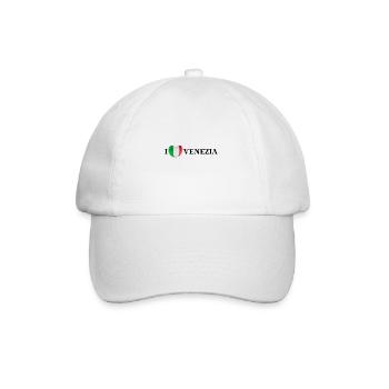 I LOVE VENEZIA Geschenkidee Venedig Venice - Baseballkappe - Weiß/Weiß - Vorne