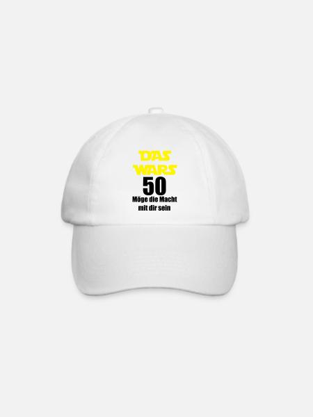 Geburtstag 50 - Baseballkappe - Weiß/Weiß