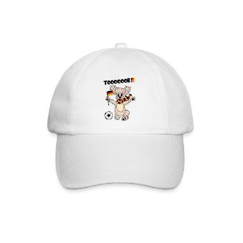 Toorjubelnder Pudel - Deutschland Fußballfan - Baseballkappe - Weiß/Weiß - Vorne