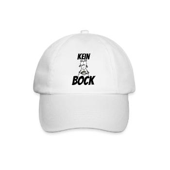 kein Bock - Baseballkappe - Weiß/Weiß - Vorne