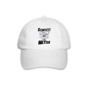 Schiet Wetter Plattdeutsch - Baseballkappe - Weiß/Weiß - Vorne