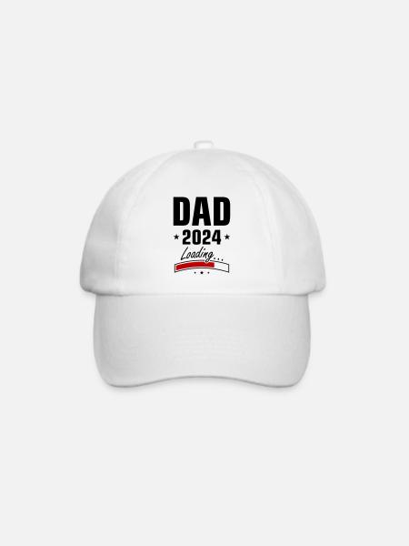 Dad 2024 Loading Papa - Baseballkappe - Weiß/Weiß
