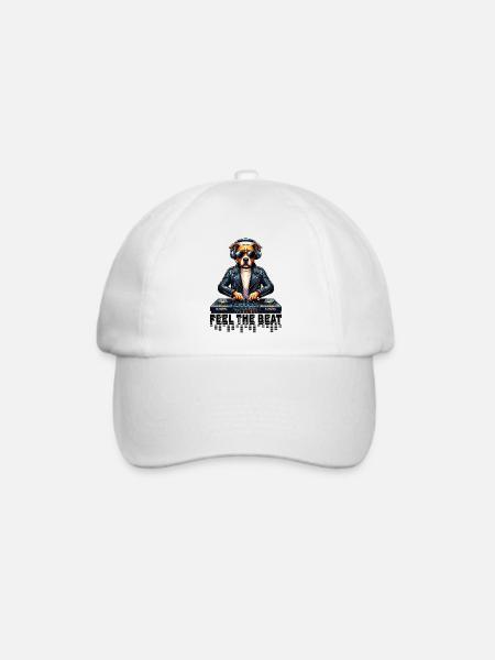 Feel the Beat - Baseballkappe - Weiß/Weiß