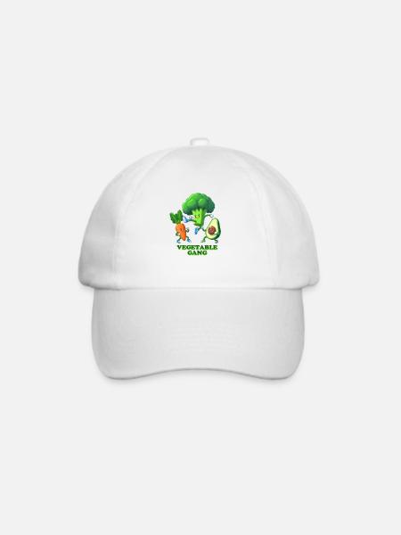 Gemüsegang Vegan Lustige Grafik - Baseballkappe - Weiß/Weiß