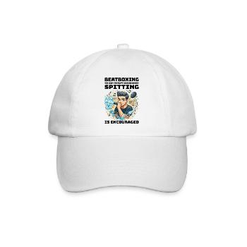 Beatboxing Lustiger rhythmischer Humor Vocal Percussion - Baseballkappe - Weiß/Weiß - Vorne
