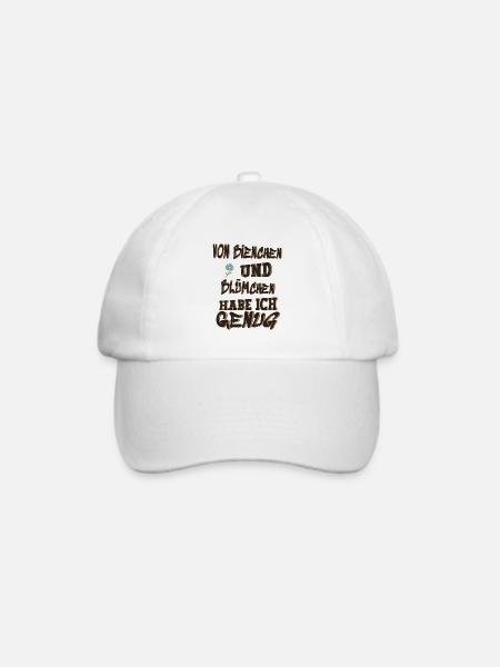 Von Bienchen und Blümchen hab ich genug - Baseballkappe - Weiß/Weiß