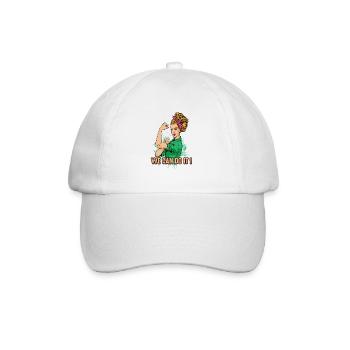 we can do it ja wir können schaffen das für frauen - Baseballkappe - Weiß/Weiß - Vorne