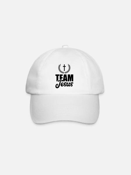 team jesus kreuz - Baseballkappe - Weiß/Weiß