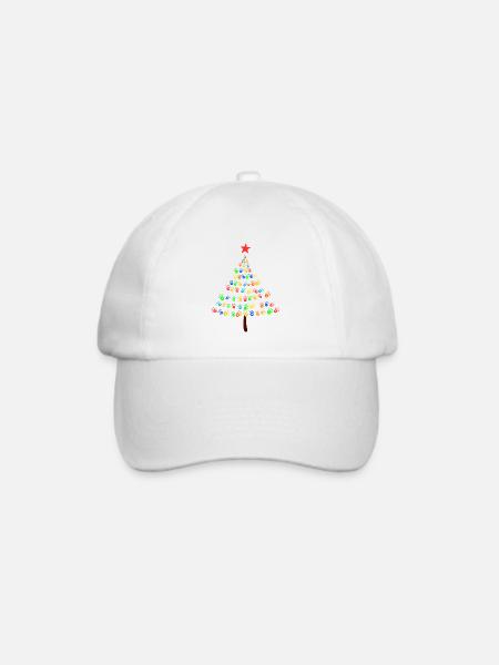 Weihnachtsbaum Kinder Frieden - Baseballkappe - Weiß/Weiß