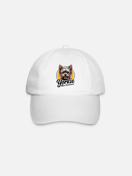Yorkie Yorkshire Terrier mein Spirit Seelenhund - Baseballkappe - Weiß/Weiß