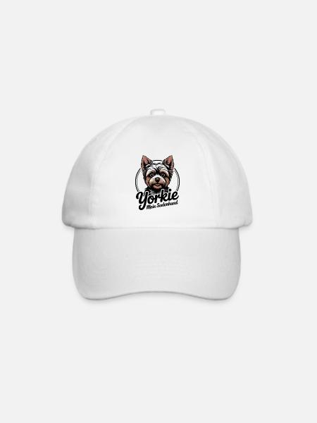 Yorkie Yorkshire Terrier mein Spirit Seelenhund - Baseballkappe - Weiß/Weiß