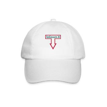 anfassen zwei Euro - Baseballkappe - Weiß/Weiß - Vorne