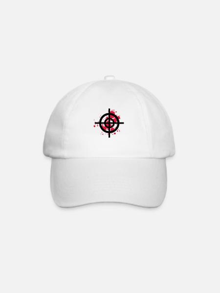 ziel blut schütze css - Baseballkappe - Weiß/Weiß