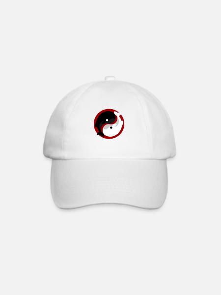 Yin Yang Wal - Baseballkappe - Weiß/Weiß