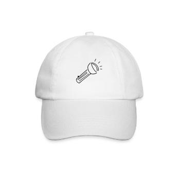 Taschenlampe,hell,Ausrüstung,geführt,Beleuchtung - Baseballkappe - Weiß/Weiß - Vorne