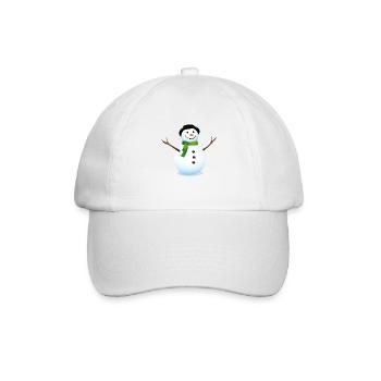 Schneemann - Baseballkappe - Weiß/Weiß - Vorne
