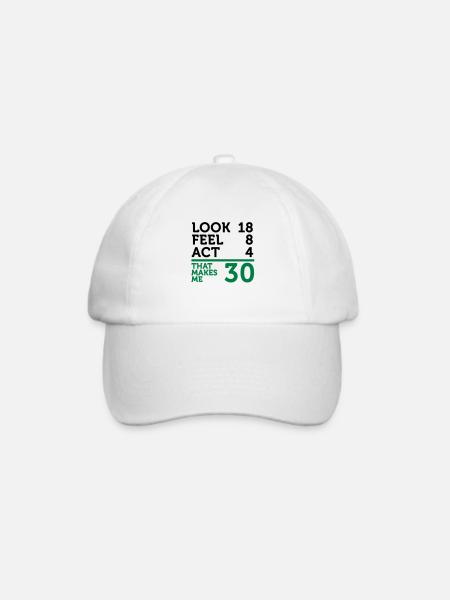 Ich bin 30 Jahre alt, aber.... - Baseballkappe - Weiß/Weiß
