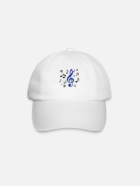 noten - Baseballkappe - Weiß/Weiß