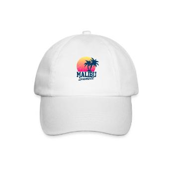 Sunset Malibu Vintage - Baseballkappe - Weiß/Weiß - Vorne
