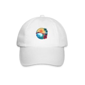 Vibes of Hawaii - Baseballkappe - Weiß/Weiß - Vorne