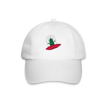 UFO Ausländer Bauer Landwirt tier Kind Baby - Baseballkappe - Weiß/Weiß - Vorne