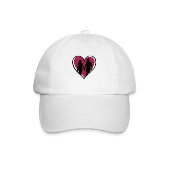 couple heart - Baseballkappe - Weiß/Weiß - Vorne