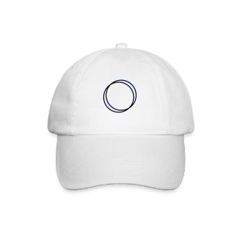 2 Kreise 3D - Baseballkappe - Weiß/Weiß - Vorne