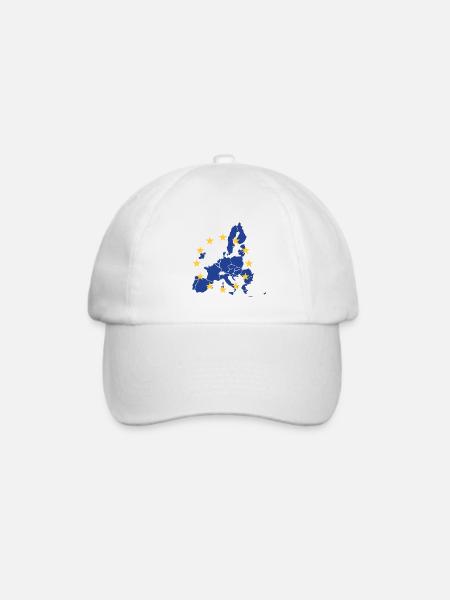 Europa - Baseballkappe - Weiß/Weiß