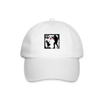 berühmte Kunst, banksy Mädchen, banksy, kleine Mädchen - Baseballkappe - Weiß/Weiß - Vorne