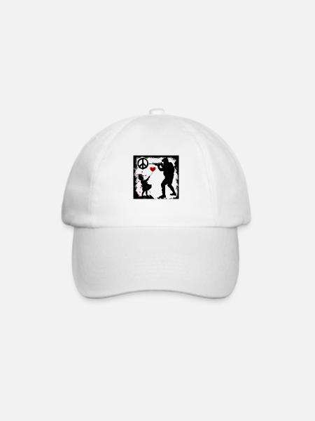 berühmte Kunst, banksy Mädchen, banksy, kleine Mädchen - Baseballkappe - Weiß/Weiß