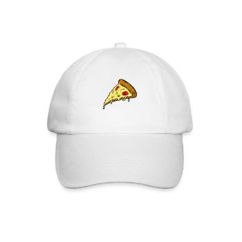 Pizza Pizza Pizza Pizza - Baseballkappe - Weiß/Weiß - Vorne