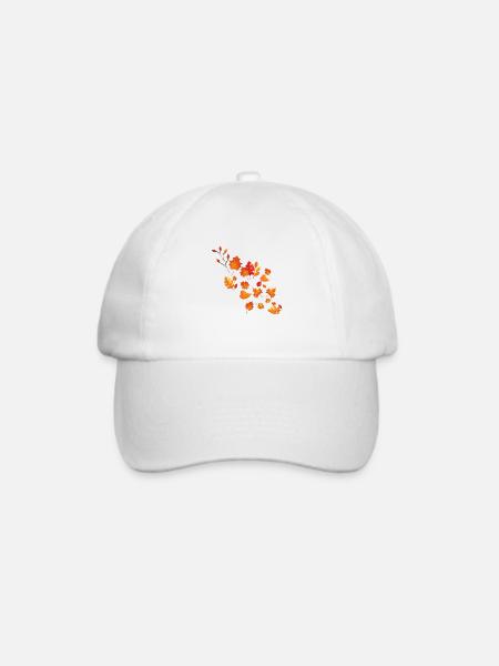 Bunte Herbst Blätter - Baseballkappe - Weiß/Weiß
