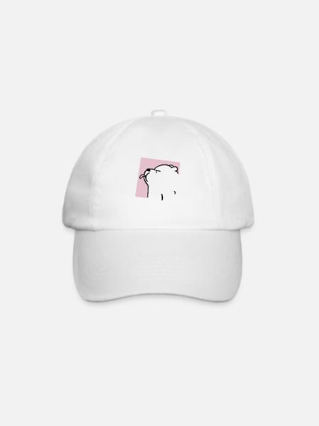 Frecher Bär - Baseballkappe - Weiß/Weiß