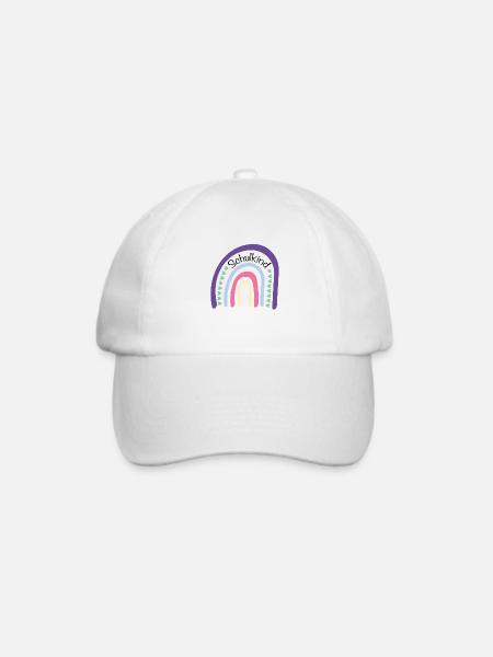 Schulkind Regenbogen - Baseballkappe - Weiß/Weiß