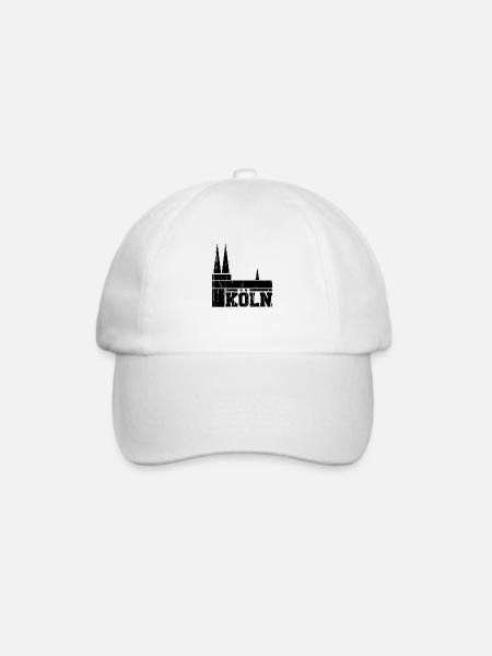 Kölner Dom - Baseballkappe - Weiß/Weiß