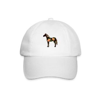 Pferd - Baseballkappe - Weiß/Weiß - Vorne