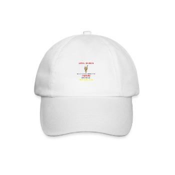 Eiscreme lustig Eis Geschenkidee Liebeskummer - Baseballkappe - Weiß/Weiß - Vorne