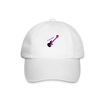 Gitarrenlehrerin - Baseballkappe - Weiß/Weiß - Vorne