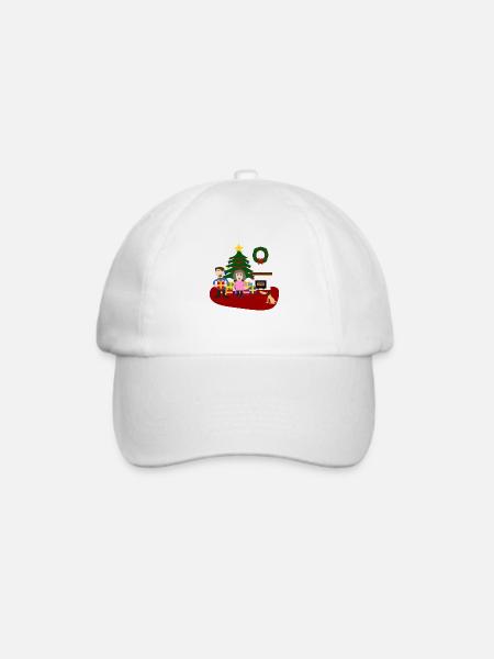 Ein Geschenk zu Weihnachten - Baseballkappe - Weiß/Weiß