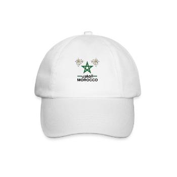 Marokko - Baseballkappe - Weiß/Weiß - Vorne